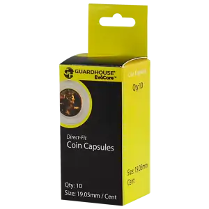 GH Cent (19mm) Direct-Fit EvoCore Coin Capsules - 10 Pack
