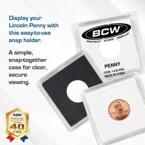 BCW 2x2 Coin Snaps - Cent (Lot of 5)
