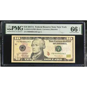 $10 2017-A Treasury seal. Small Size $10 Federal Reserve Notes 2045-B (2)