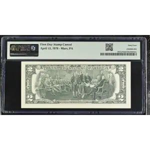 $2 1976 Green seal Small Size $2 Federal Reserve Notes 1935-D (2)