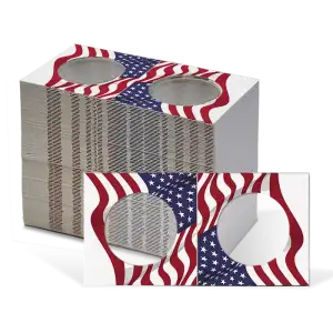 GH 2.5x2.5 Coin Flips - Dollar/Eagle US Flag (Pack of 100)