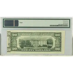 $20 1995 blue-Green seal. Small Size $20 Federal Reserve Notes 2081-E (2)