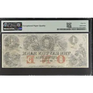 1850s Dayton Bank St Paul Minnesota $1 Obsolete Remainder Note (2)