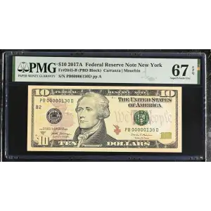 $10 2017-A Treasury seal. Small Size $10 Federal Reserve Notes 2045-B (2)