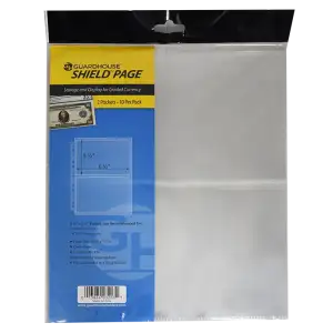 GH 2 Pocket Graded Currency Binder Pages - (Pack of 10)