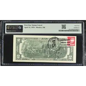 $2 1976 Green seal Small Size $2 Federal Reserve Notes 1935-J (2)