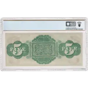 SCCR5 1872 State of South Carolina, Columbia $5 Obsolete Scrip Note (2)