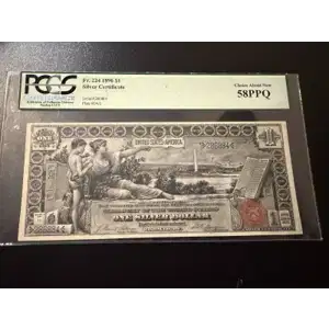 1896 $1 286884 PCGS Currency 58 PPQ