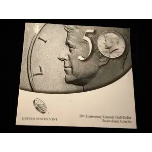2014 Kennedy Half Dollar 50th Anniversary Uncirculated 2 Coin Set in OGP
