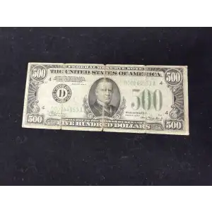 $500 1934-A.  High Denomination Notes 2202-D