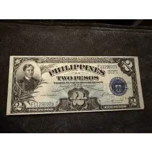 2 Pesos ND (1944), 1944 ND Victory Issue a. Signature Sergio Osmefia and J. Hernandez with title: Auditor General Philippines 95