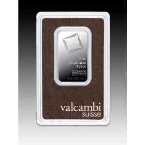 1oz Valcambi Minted Platinum Bar