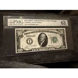 $10 1928-A. Green Seal Small Size $10 Federal Reserve Notes 2001-G