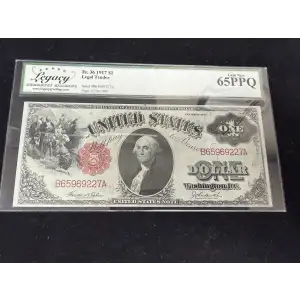 $1 1917 Small Red, scalloped Legal Tender Issues 36
