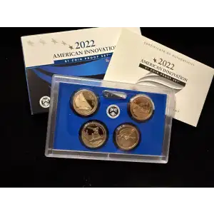 2022-S U.S. Proof Innovation Dollar Set: Complete 4-Coin Set, Original Packaging