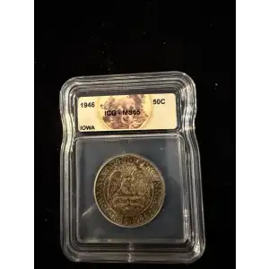 Classic Commemorative Silver--- Iowa Centennial 1946 -Silver- 0.5 Dollar (2)