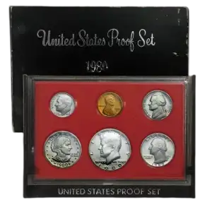 1980-S U.S. Clad Proof Set: Complete 6-Coin Set, Original Packaging