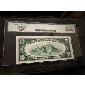 $10 1928-B. Exists with both light and dark Green seals Small Size $10 Federal Reserve Notes 2002-B