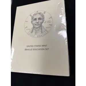 Louis Braille (2009) - US Mint Silver Dollar and Education Set OGP Box & COA (2)