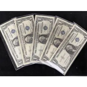$1 1957 mixed Silver Certificate STAR Notes. VF-XF. Almost no writing or issues.