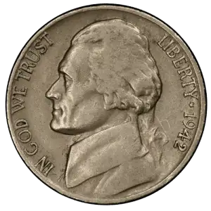 Jefferson War Nickels - Circulated (1942-45)