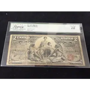 $2 1896 Small Red Silver Certificates 247 (2)