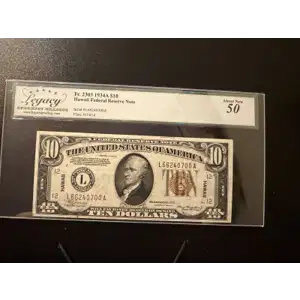 1934-A $10 L66240700A Legacy 50