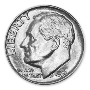 Roosevelt Dime (1946 to 1964) - Circ