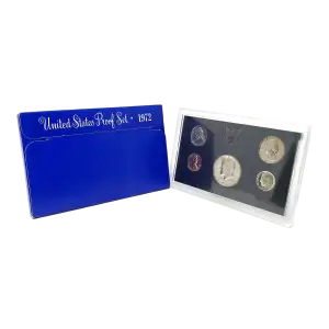 1972-S U.S. Clad Proof Set: Complete 6-Coin Set, Original Packaging