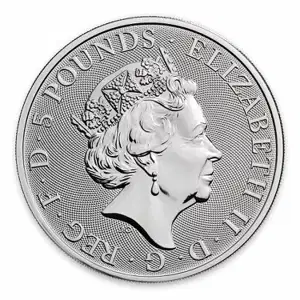 2019 2oz Silver Britain Queen's Beast: The Yale of Beaufort (2)